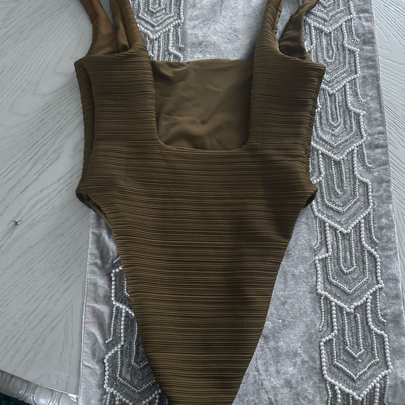 Mara Hoffman Olive Ribbed Swimwear NWT - Picture 2 of 6